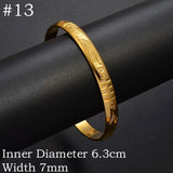 Anniyo (One Piece) Wholesale Dubai Bangle Jewelry Gold Plated Ethiopian Bracelet Openable for Women African Arab Wedding #001802