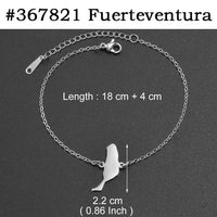 Anniyo 18CM+4CM Spain Tenerife Lanzarote Palma Gomera Fuerteventura El Hierro Map Bracelets for Women Jewelry Bangle #367421