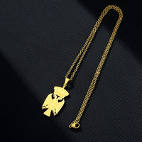 2024 new fashion stainless steel Republic of Serbia eagle pendant necklace temperament everything collarbone chain birthday anni