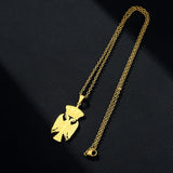 2024 new fashion stainless steel Republic of Serbia eagle pendant necklace temperament everything collarbone chain birthday anni