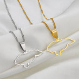 Anniyoc Outline Honduras Map Pendant Necklaces for Women Girls Charm Honduran Maps Jewelry @271821
