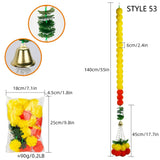 140-160cm Marigold Garland Flower Artificial Festival Wreath Ornament Fake Plant Indian Style Home Party Decor