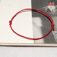 Rope Anklet Black Red Color Adjustable Bracelet Classic Men Women Summer Barefoot Sandals Anklet Jewelry