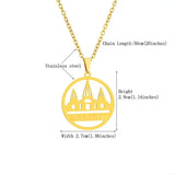 N5KA Trendy Ethnic Yazdi Lalish Temple Pendant Necklace Ornament Fashionable Neck Chains Adornment for Gatherings Parties