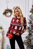 Fairyshely 2025 Autumn Winter Halloween Knitted Sweater Women Casual Print Knit Pullover Top Lady Long Sleeve O Neck Jumper