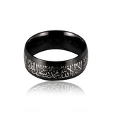 Fashion New Arrived Titanium Steel Muslim Jewelry Islamic Shamanism Hui Mantra Rings