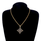 Exquisite Stainless Steel Pattern Witch Knot Pendant Necklace Celtic Knot Lucky Jewelry Christmas Gift for Friends and Family