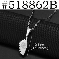 2025 New Arrivals Corsica Flag Pendant Necklaces Stainless Steel for Women Girls Sardinia Ethnic Jewelry #518762