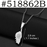 2025 New Arrivals Corsica Flag Pendant Necklaces Stainless Steel for Women Girls Sardinia Ethnic Jewelry #518762