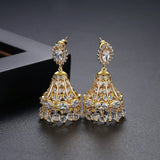 Gypsy Jewelry Retro Ethnic Indian Jhumka Crystal Small Bells Beads Drop Tassel Earrings Women Bohemian Statement Jhumki Tribal