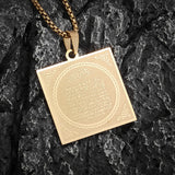 Exquisite Stainless Steel Islamic Muslim Calligraphy Arabic Pendant Necklace Men Women Religious Jewelry Accessories