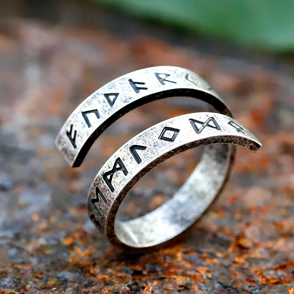 2024 New 316L Stainless Steel Viking Rotating chain rune Ring For Men Fashion retro Amulet fashion Jewelry Gift free shipping