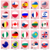 Global Country National Flag Brooch Pins USA UK Ukraine Canada Russia Brazil Australia France Spain Poland Flags Badge