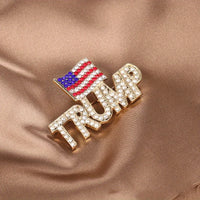 hot selling campaign creative trump america flag brooch high qualtiy patriotic badges pin