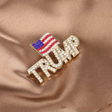 hot selling campaign creative trump america flag brooch high qualtiy patriotic badges pin