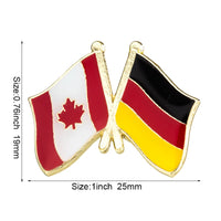 Flag Laple Pin Badge Brooch Canada friendship Ethiopia Ireland Brazil Pakistan Belgium Poland Germany Russia Philippines Finland