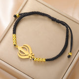 Lucktune Khanda Sikh Faith Bracelet for Women Men Stainless Steel Vintage Indian Sword Lucky Bracelet Spiritual Jewelry Gift