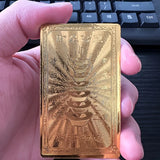 Elegant Golden Foil God of Wealth Card - Luxurious Amulet for Prosperity & Good Fortune, Ideal New Year Gift for Friends &Family