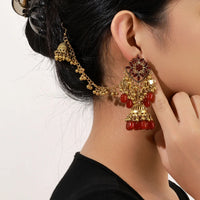 Fashionable Bohemian Tassel Earrings Bird Cage Bell Pendant Ethnic Style Dangle Earrings Elegant Personality Jewelry Accessories