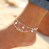 New Fashion Summer Beach Foot Chain Jewelry For Women Exquisite Gold Silver Color Shiny Rhinestones Ankle Bracelets Anklet
