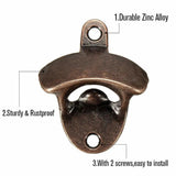 Zinc Alloy Wall Bottle Opener Kitchen Bottle Opener Retro Alloy Wall Mounted with Screws Party Antique Beer Bottle Opener