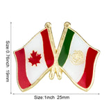 Flag Laple Pin Badge Brooch Canada friendship Ethiopia Ireland Brazil Pakistan Belgium Poland Germany Russia Philippines Finland