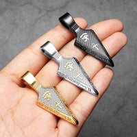 Eye of Horus Spearhead Men Necklaces With Pendant Stainless Steel Jewelry For Male Women Punk HipHop Accessories Gifts Wholesale