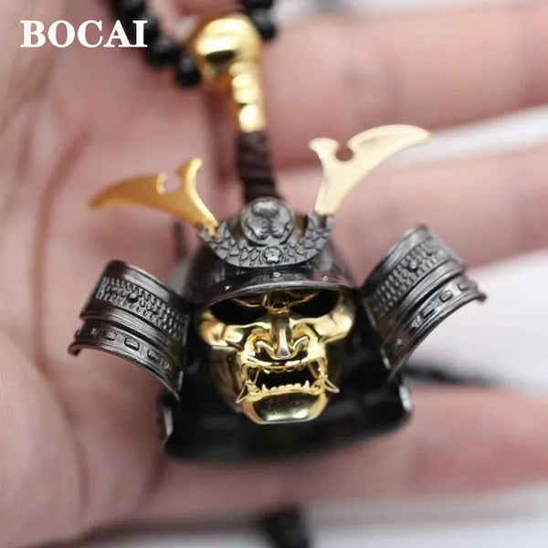 Robbery Ghost Warrior Japanese Samurai Undead Sterling Silver S925 Pendant Men and Women Domineering Necklace