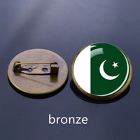 Asian National Flags Brooch Pins Pakistan Turkey India Japan Flags Badge Patriot Gift