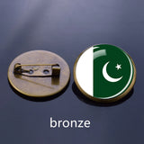 Asian National Flags Brooch Pins Pakistan Turkey India Japan Flags Badge Patriot Gift