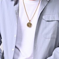 No Fade Color Serenity Lords Prayer Pendant Necklaces for Women Men Good Luck God Bless You Daily Wear Stainless Steel Jewelry