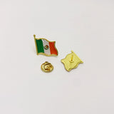 100 Pack Metal Mexico Flag Lapel Pin Waving Mexican Pins Souvenir Friendship Patriotic Brooches Bulk souvenir Series