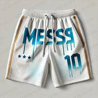 Classics AI Design Printed Messi Graffiti Oversized Football Shorts Sweat-Wicking Quick-Drying for Daily Training Beach shorts