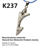 Natural Meteorite Material Specimen Muonionalusta Sky Iron Meteorite Necklace Iron Meteorite Pendant Men's Ladies Jewelry