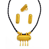 Anniyo Ethiopian Jewelry sets for Women Black Rope Necklaces Earrings Ring Gold Color Eritrean African Party Jewelry #161516