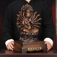 Feng Shui Mercy Bodhisattva Ornaments ,Thousand-handed Goddess of Mercy Statue, Home Office Decor Gift