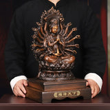 Feng Shui Mercy Bodhisattva Ornaments ,Thousand-handed Goddess of Mercy Statue, Home Office Decor Gift