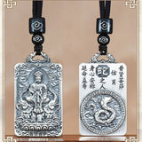 Eight Patronus Buddha Tathagata Avalokitesvara Amitabha Necklace Male Jewelry Zodiac Pendant Necklace For Women Men Amulet