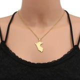 Peru Map With City Pendant Necklace Stainless Steel For Women Men Gold Silver Color Charm Fashion Peruanos Jewelry Gift
