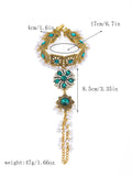 Middle Easten Popular Flower Bracelets Alloy With Turquoise Ring One-piece Bracelets Bohemian Style Handmade Jewelry
