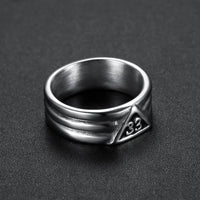 Stainless Steel Ring Arabic Numeral 33 Design Men's and Women's Titanium Steel Ring Small Ring