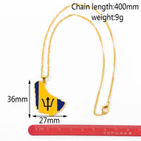 Country Map Flag Pendant Necklace Women Men Brazilian India Republic of Mali Neck Chain Hip Hop Jewelry For Friendsss Gifts