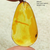 Natural Insect Amber Water Drop Pendant Flower Yellow Amber Insect Necklace Baltic Women Men Jewelry Stone AAAAAAA