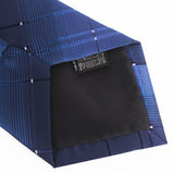 Zipper Ties For Men Women Striped Mens Tie For Business Wedding Skinny Neck Tie Casual Slim Blue deep Light navy blue Necktie