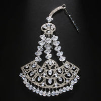 New Style Fashion Bohemian Zircon Cubic Fan Shape Hairpon Jewelry for Women Wedding Bridal Tassel Hair Accessories Wholesale
