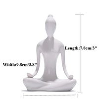 ERMAKOVA 12 Styles Abstract Art Ceramic Yoga Poses Figurine Porcelain Lady Figure Statue Home Yoga Studio Decor Ornament
