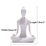 ERMAKOVA 12 Styles Abstract Art Ceramic Yoga Poses Figurine Porcelain Lady Figure Statue Home Yoga Studio Decor Ornament