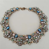 2025 New Fashion Crystal Rhinestones Large Collar Choker Necklace Earrings Women Jewelry Sets Indian Statement Wedding Necklace