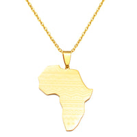 Anniyo Africa Map Pendant Necklaces African Jewelry Hip-Hop Party Wedding Charms Stainless Steel @200821
