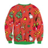 Funny Fake Christmas Sweater Unisex Men Women Ugly Christmas Sweater For Holidays Santa Elf Sweater Autumn Winter Xmas Clothing